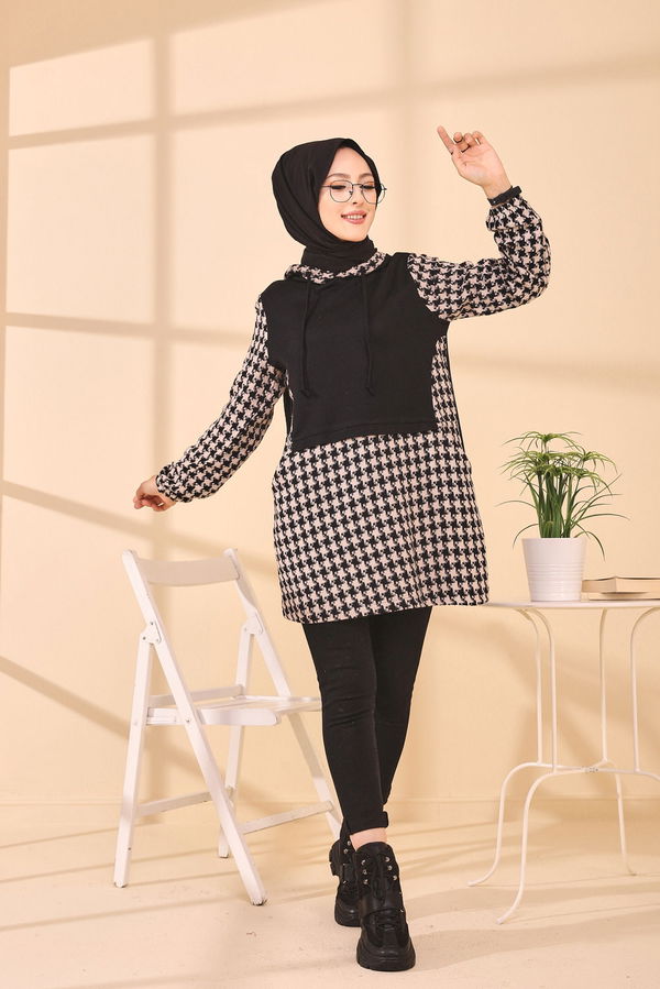 Düz Orta Kadın Ekru TUNIK - 3411 EKRU