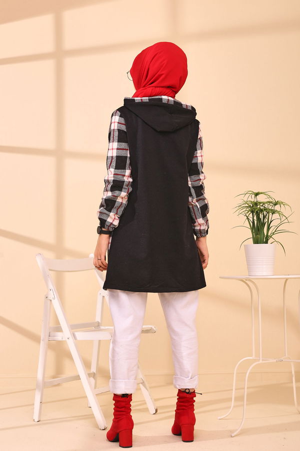 Düz Orta Kadın Siyah TUNIK - 3411 SİYAH