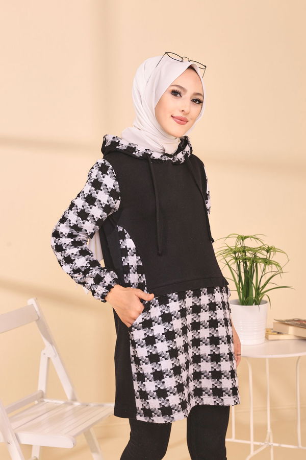 Düz Orta Kadın Beyaz TUNIK - 3411 BEYAZ