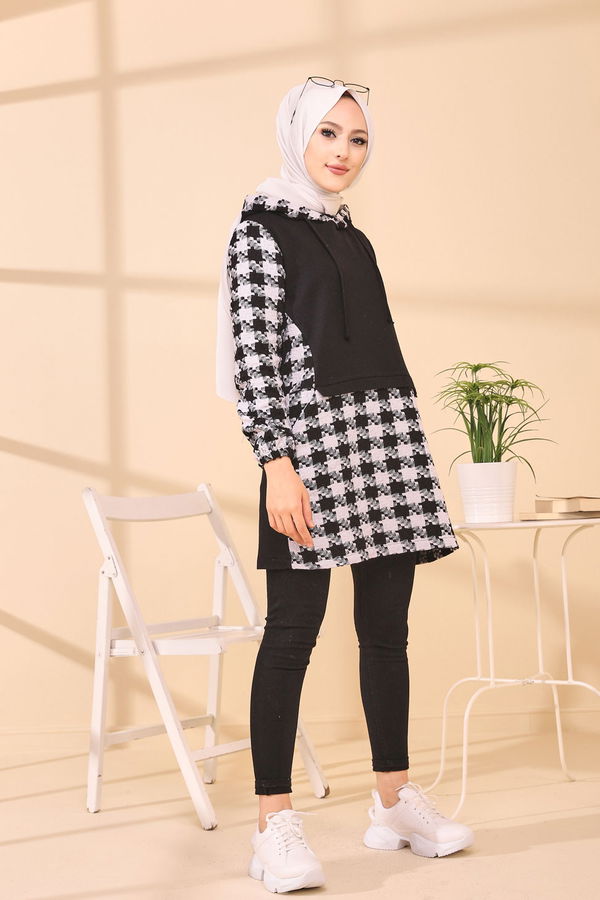 Düz Orta Kadın Beyaz TUNIK - 3411 BEYAZ
