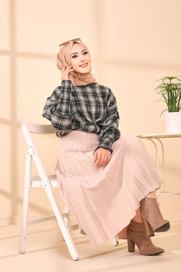 Düz Orta Kadın Siyah 3392 BLUZ - 3392 SİYAH