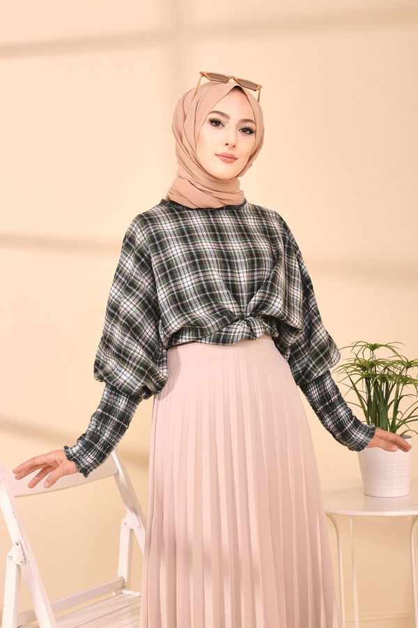 Düz Orta Kadın Siyah 3392 BLUZ - 3392 SİYAH