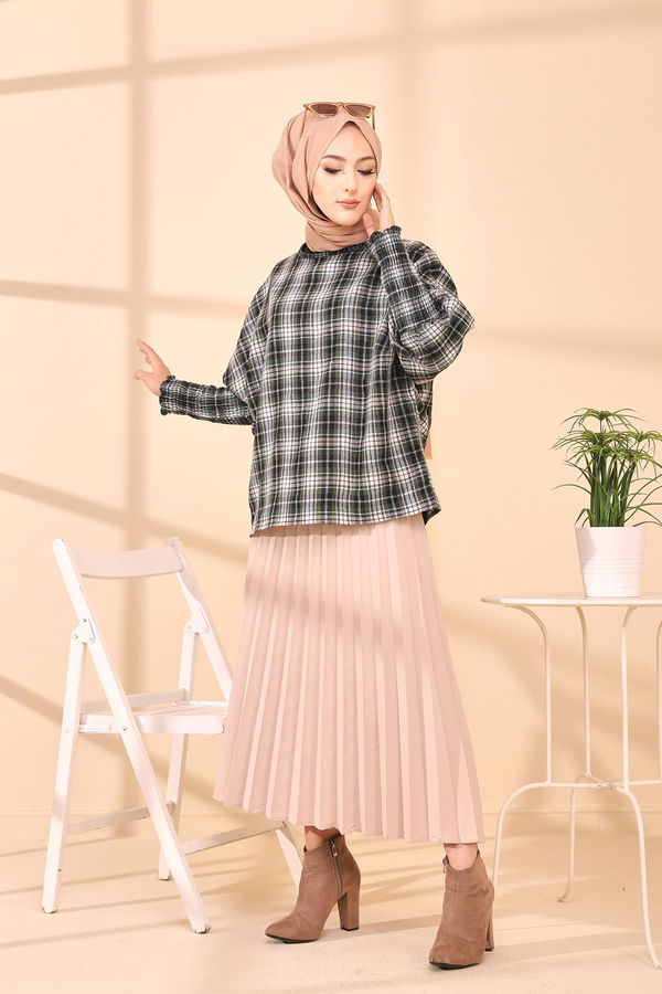 Düz Orta Kadın Siyah 3392 BLUZ - 3392 SİYAH