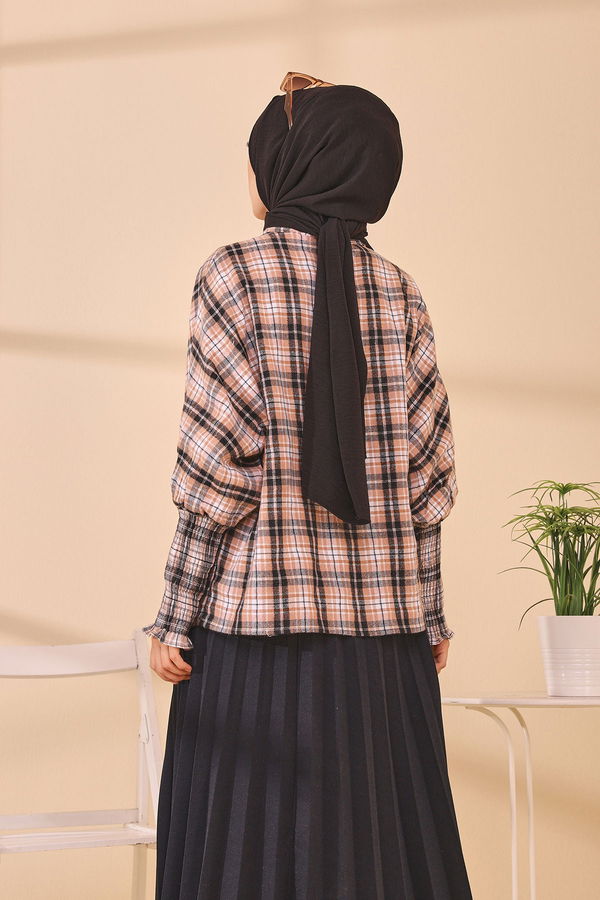 Düz Orta Kadın Lila 3392 BLUZ - 3392