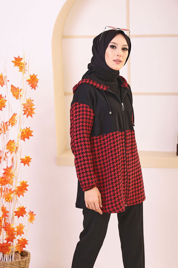 Düz Orta Kadın Bordo TUNIK - 3415 BORDO