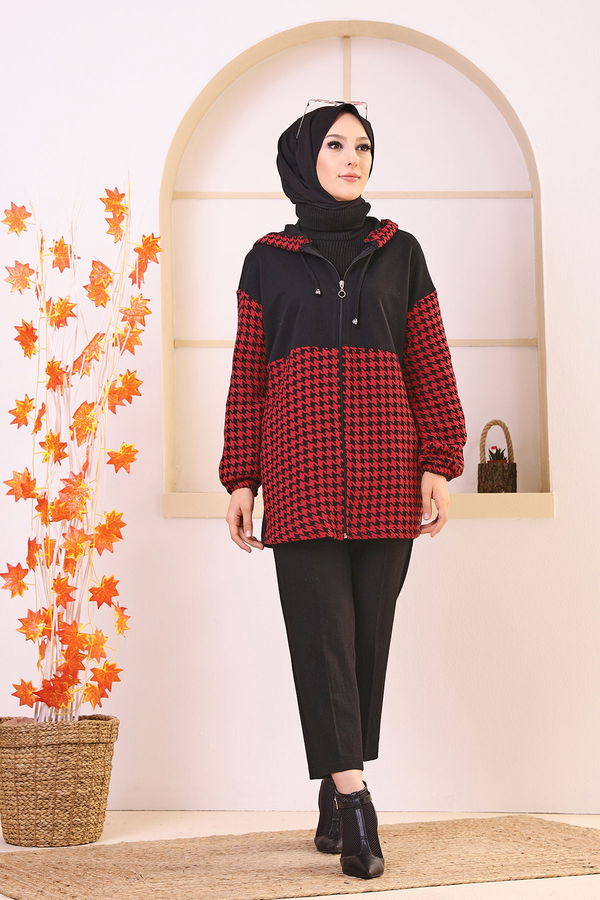 Düz Orta Kadın Bordo TUNIK - 3415 BORDO