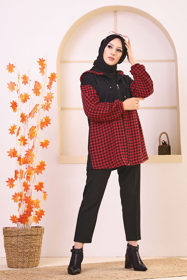 Düz Orta Kadın Bordo TUNIK - 3415 BORDO