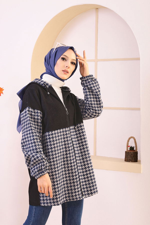 Düz Orta Kadın Lacivert TUNIK - 3415 LACİVERT