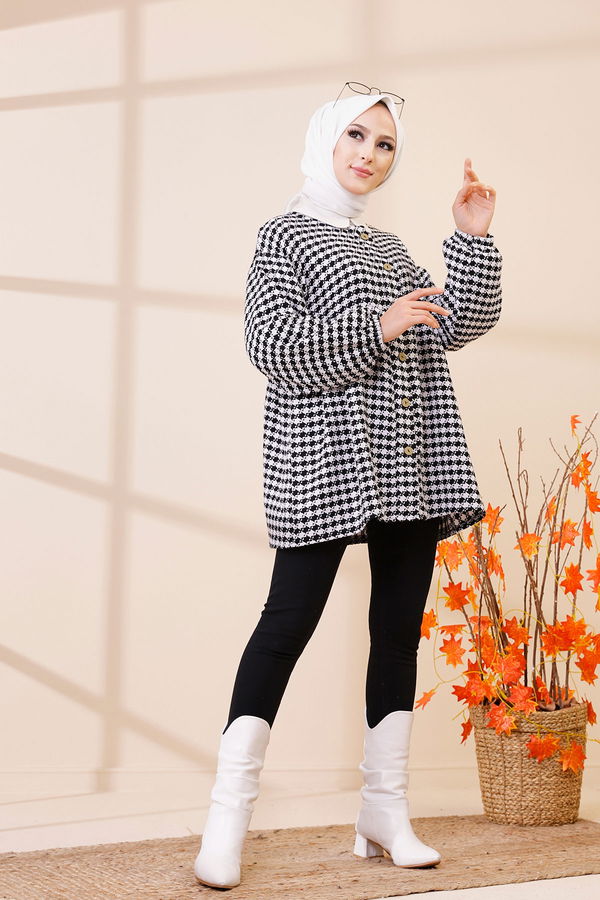 Düz Bisiklet Yaka Kadın Ekru 13375 TUNIK - 13375