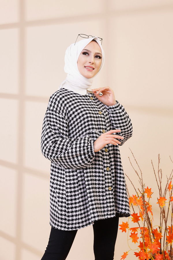 Düz Bisiklet Yaka Kadın Ekru 13375 TUNIK - 13375