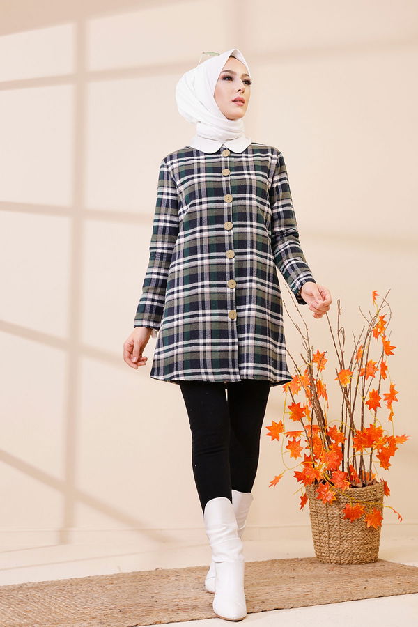 Düz Orta Kadın Haki 3437 TUNIK - 3437 HAKİ