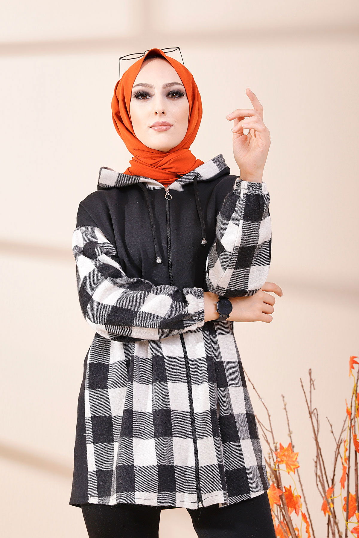 Düz Orta Kadın Ekru TUNIK - 3415 EKRU