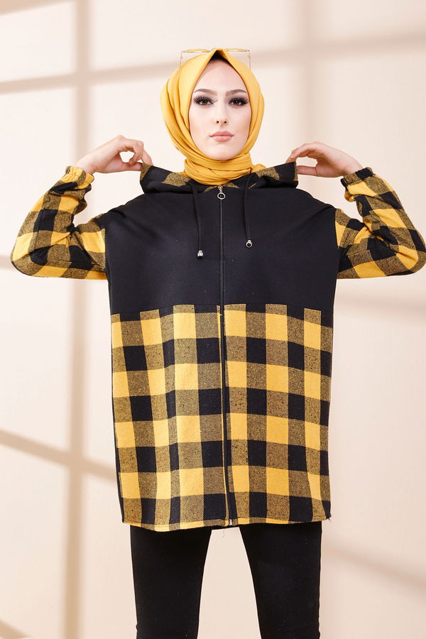 Düz Orta Kadın Sarı TUNIK - 3415 Sarı