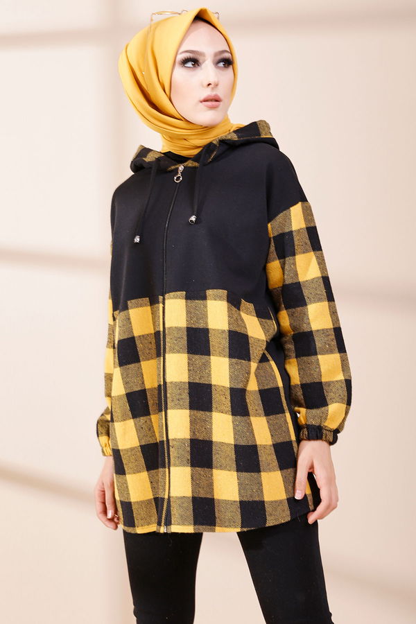 Düz Orta Kadın Sarı TUNIK - 3415 Sarı