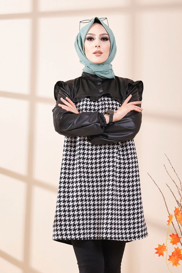 Düz Orta Kadın Siyah 3432 TUNIK - 3432 SİYAH
