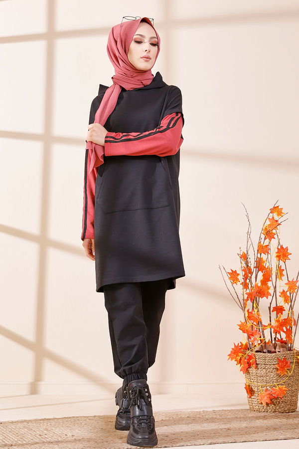 Düz Orta Kadın Pembe 3371 TUNIK - 3371