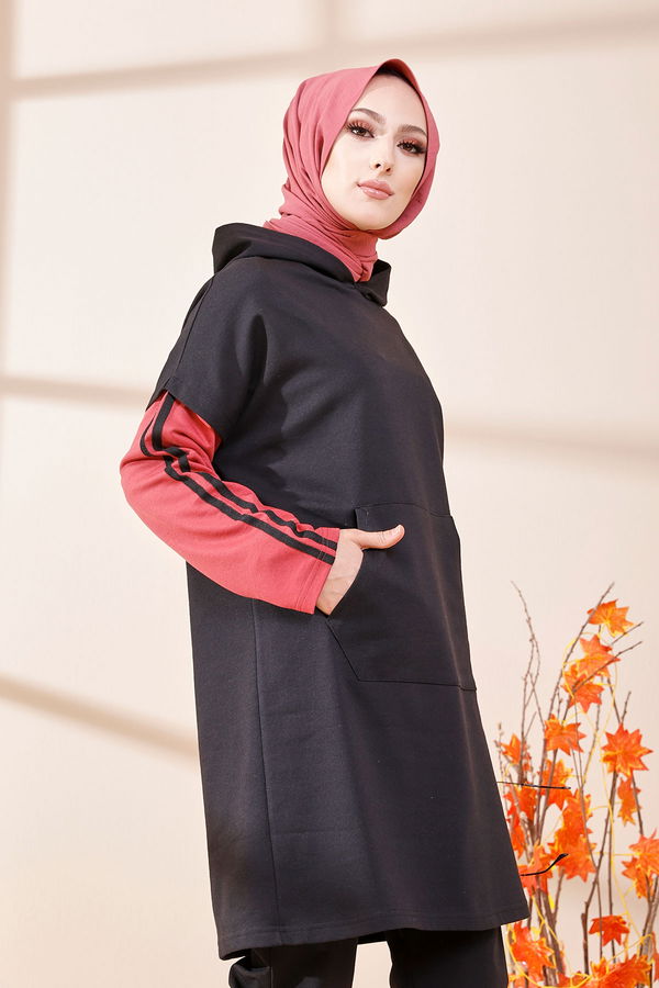 Düz Orta Kadın Pembe 3371 TUNIK - 3371