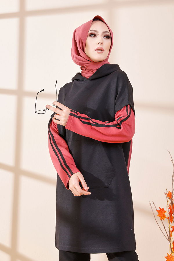 Düz Orta Kadın Pembe 3371 TUNIK - 3371