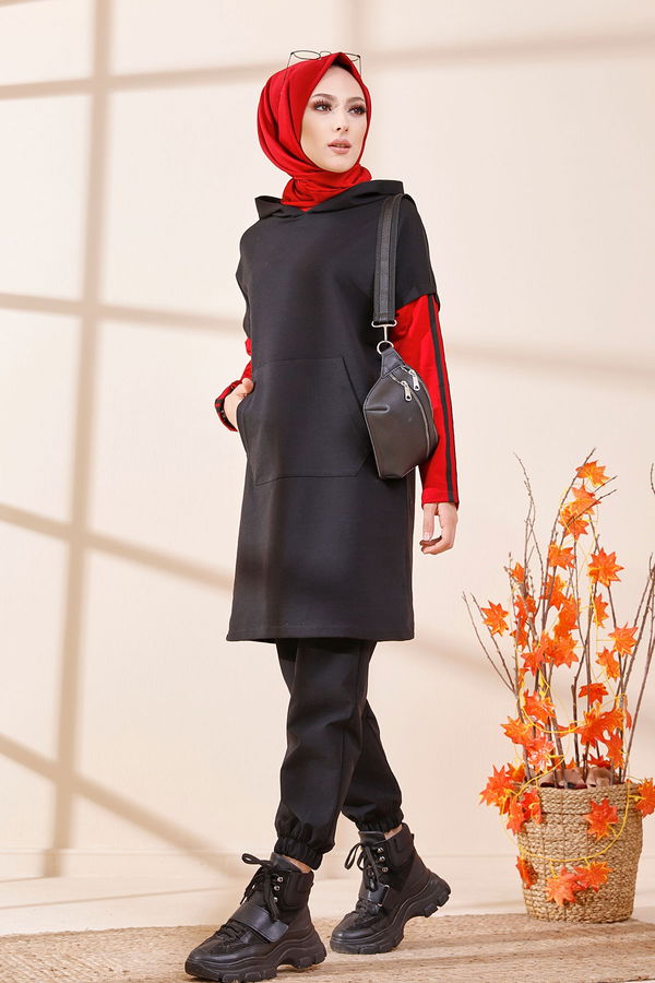 Düz Orta Kadın Bordo 3371 TUNIK - 3371 BORDO