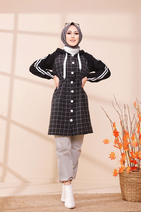 Düz Orta Kadın Siyah 3397 TUNIK - 3397 SİYAH