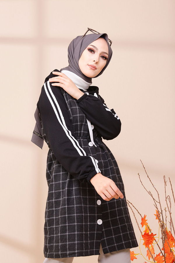 Düz Orta Kadın Siyah 3397 TUNIK - 3397 SİYAH