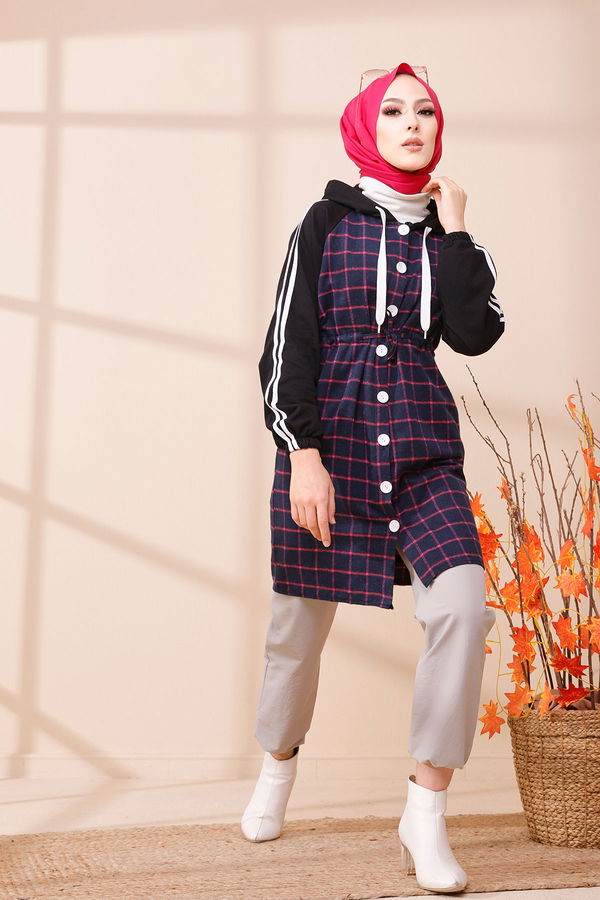 Düz Orta Kadın Lacivert 3397 TUNIK - 3397 LACİVERT