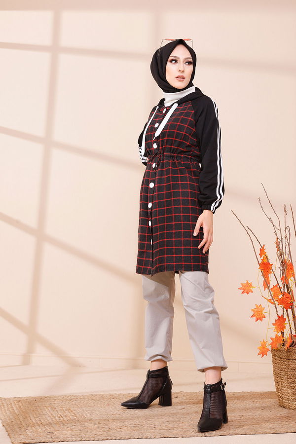 Düz Orta Kadın Kırmızı 3397 TUNIK - 3397