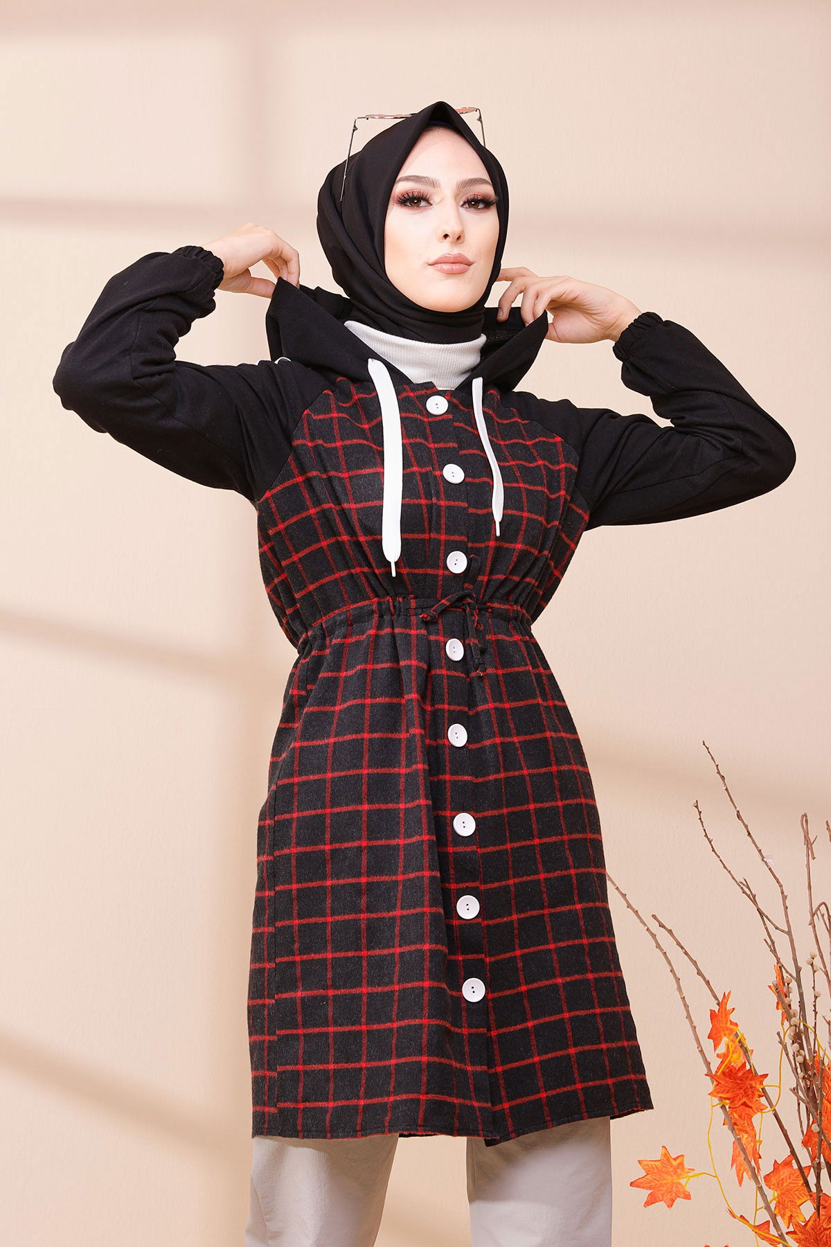 Düz Orta Kadın Kırmızı 3397 TUNIK - 3397