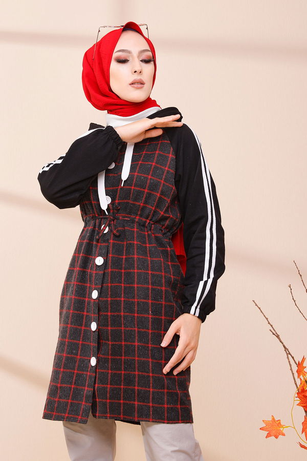 Düz Orta Kadın Antrasit 3397 TUNIK - 3397