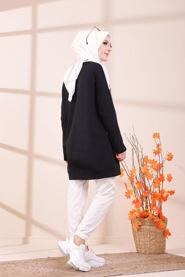 Düz Orta Kadın Haki TUNIK - 3425 HAKİ