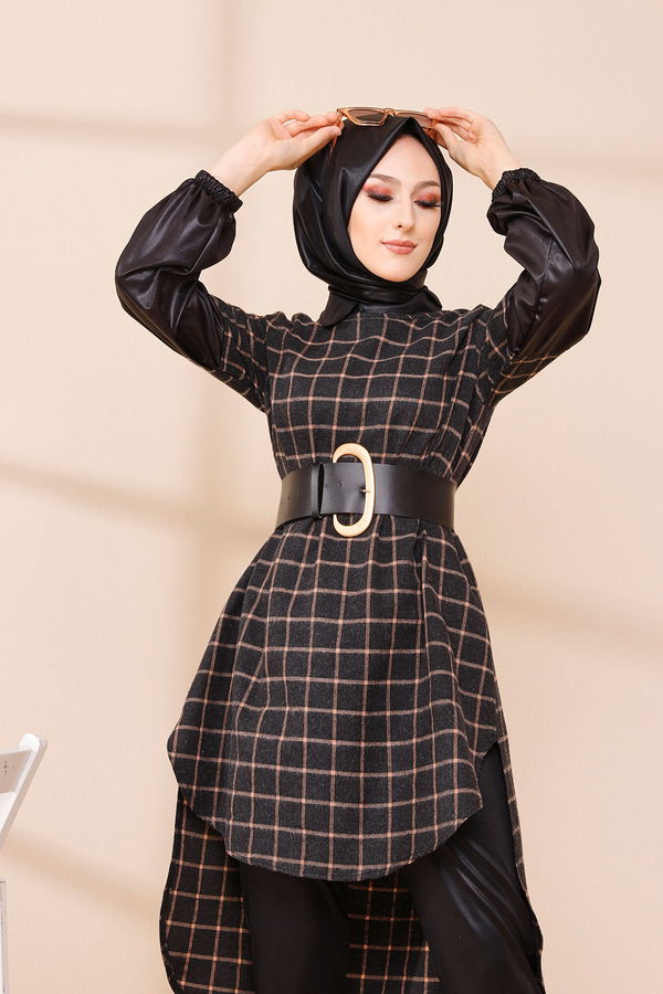 Düz Orta Kadın Antrasit TUNIK - 3305 ANTRASİT