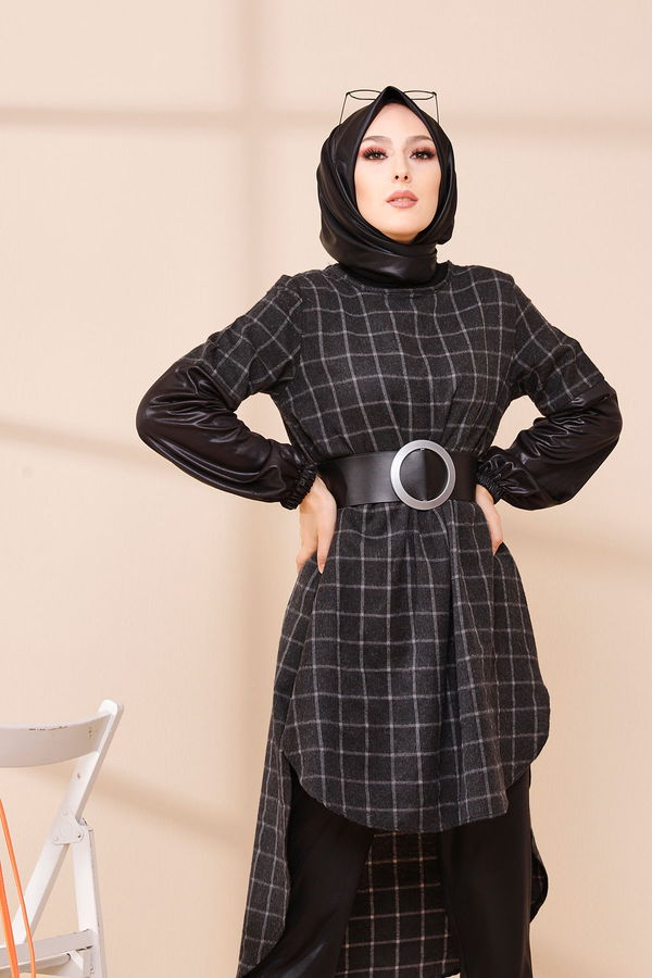 Düz Orta Kadın Antrasit TUNIK - 3305 ANTRASİT