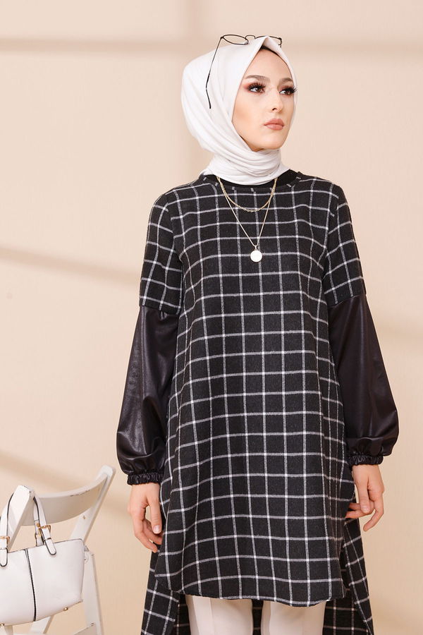 Düz Orta Kadın Ekru TUNIK - 3305 EKRU