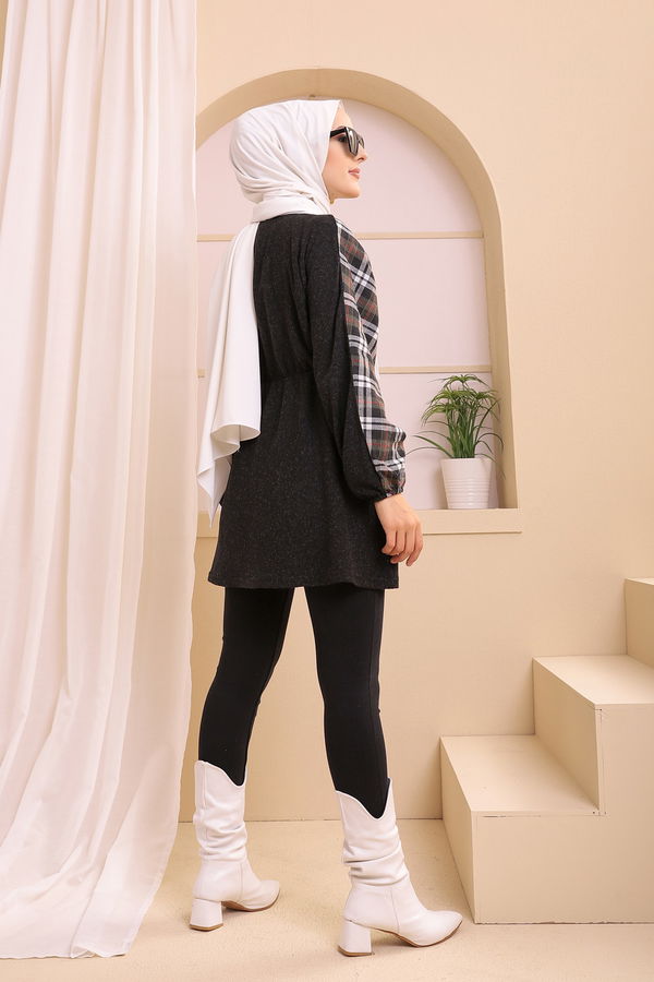 Düz Bisiklet Yaka Kadın Haki 5290 TUNIK - 5290 HAKİ