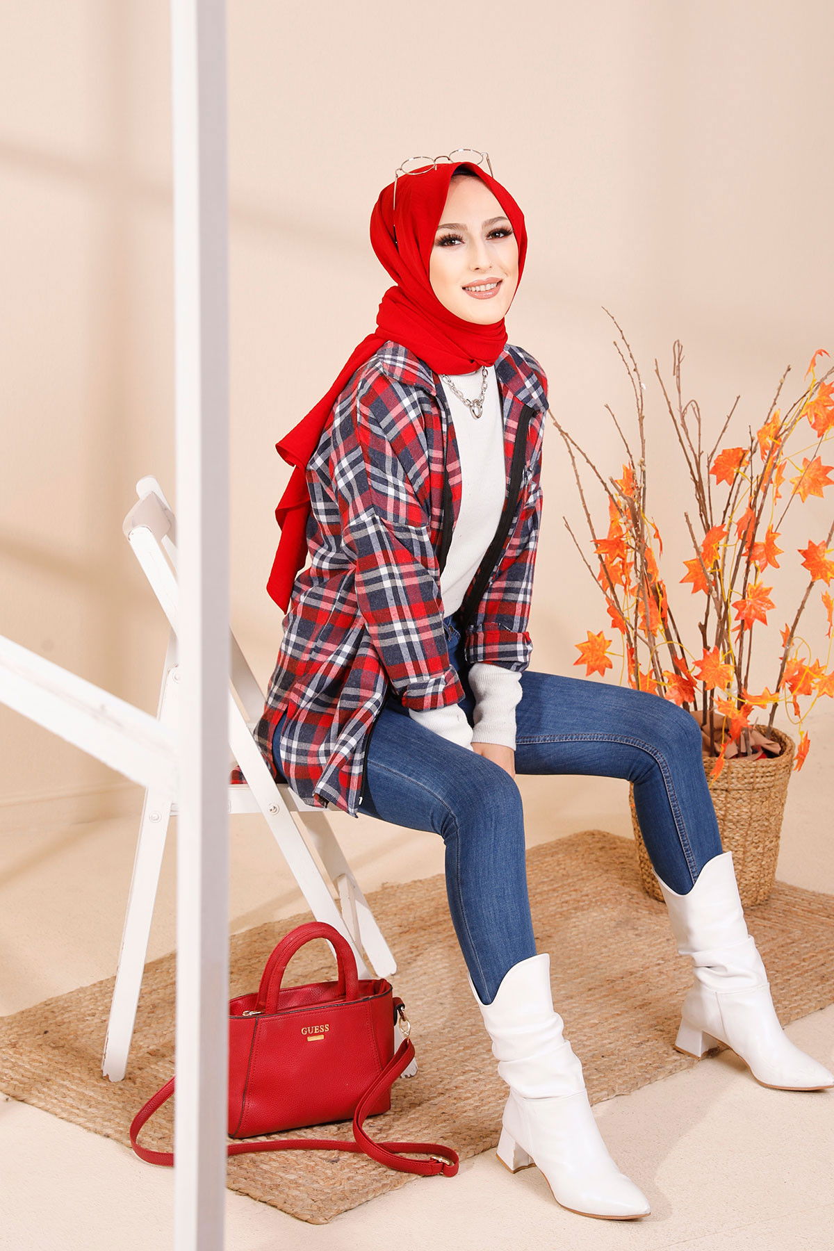 Düz Orta Kadın Lacivert TUNIK - 3458