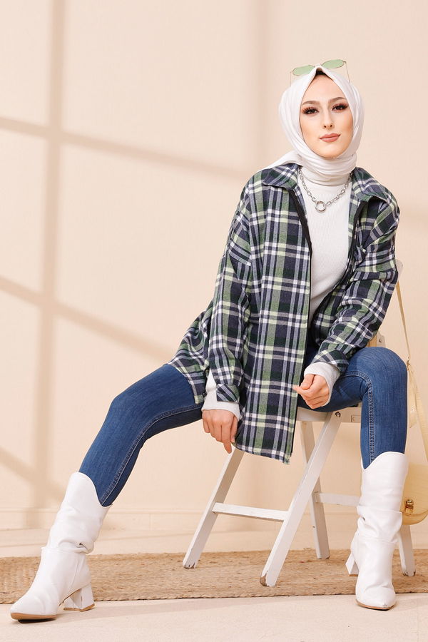 Düz Orta Kadın Lacivert TUNIK - 3458