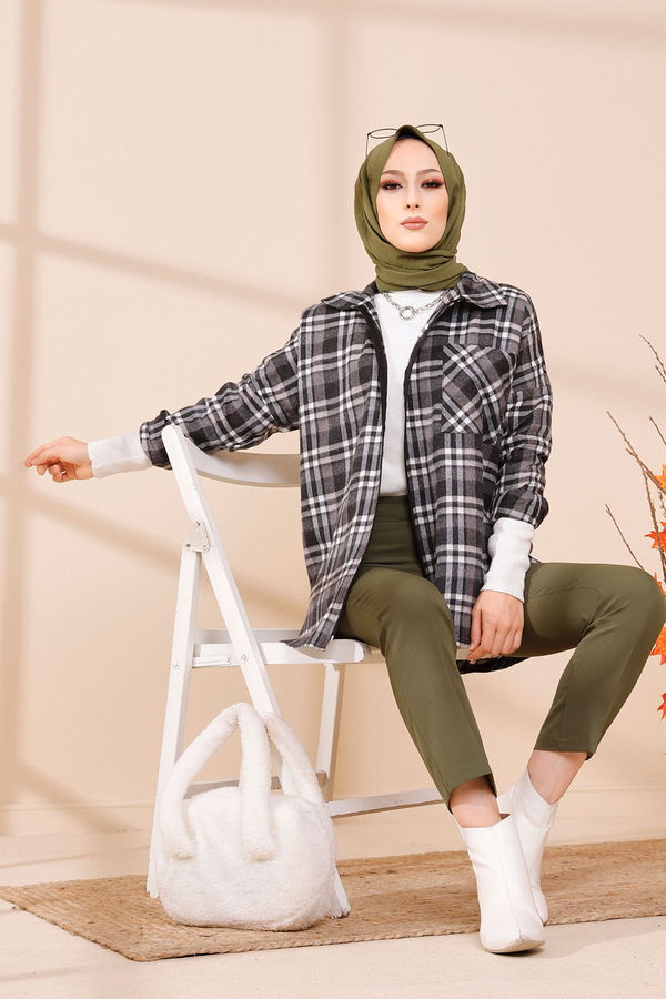 Düz Orta Kadın Siyah TUNIK - 3458 SİYAH
