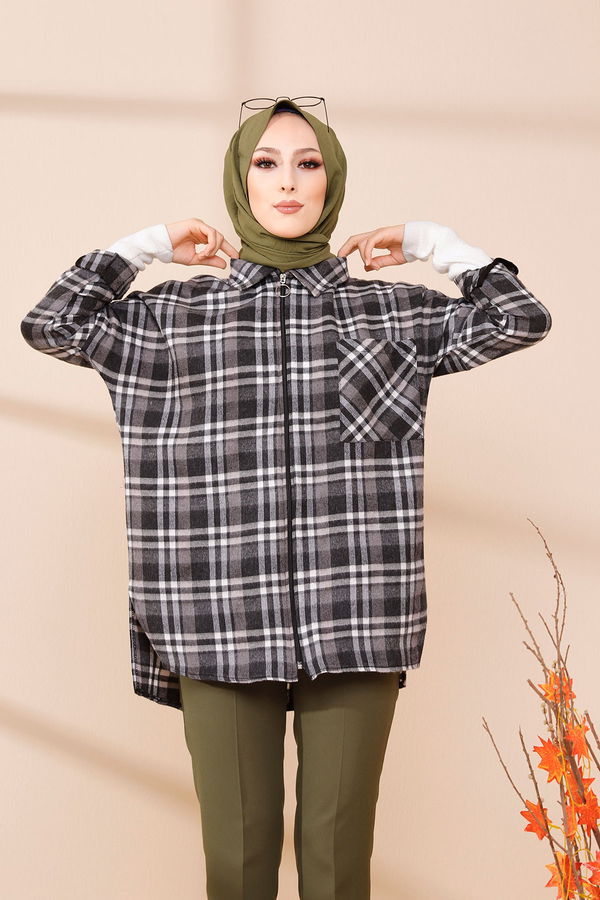 Düz Orta Kadın Siyah TUNIK - 3458 SİYAH