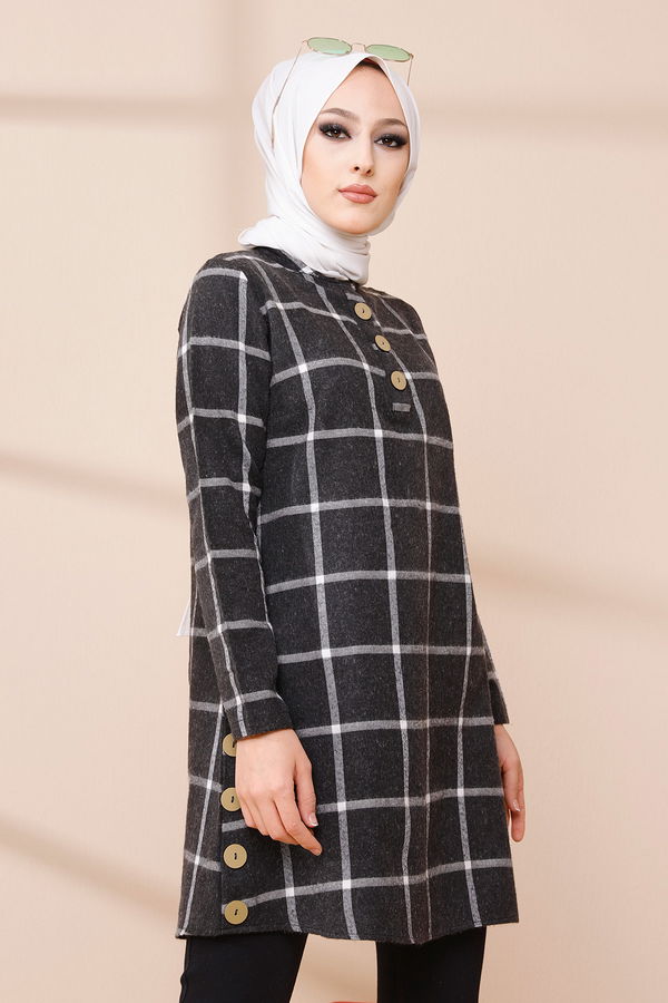 Düz Orta Kadın Ekru TUNIK - 3306