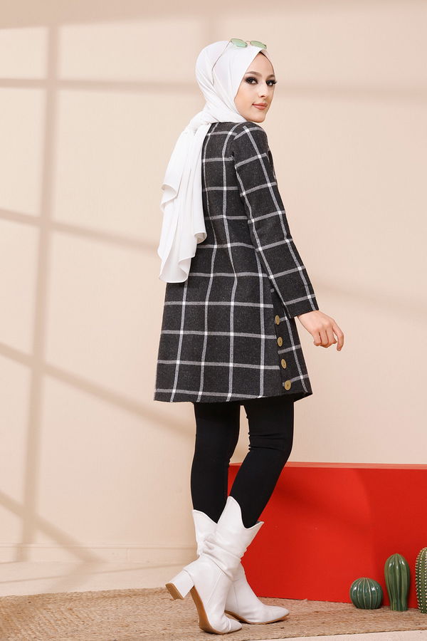 Düz Orta Kadın Ekru TUNIK - 3306