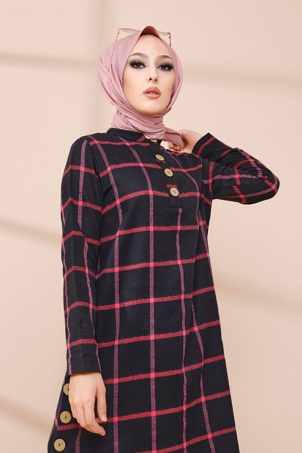 Düz Orta Kadın Fuşya TUNIK - 3306 FUŞYA