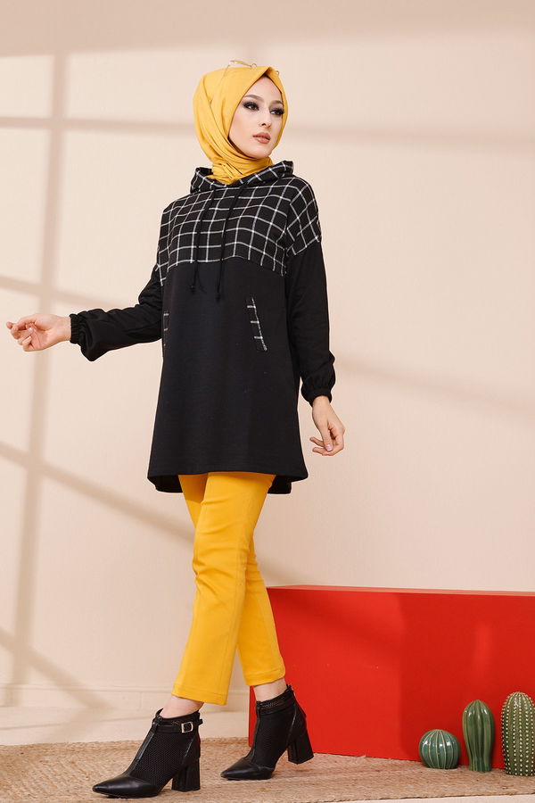Düz Orta Kadın Ekru TUNIK - 3443 EKRU