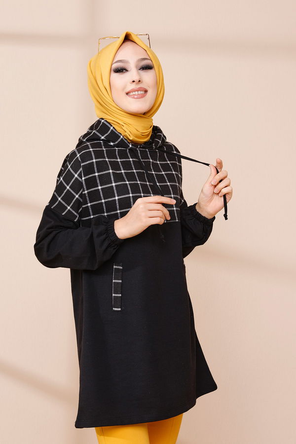 Düz Orta Kadın Ekru TUNIK - 3443 EKRU