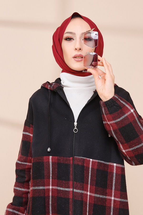 Düz Orta Kadın Bordo TUNIK - 3415 BORDO