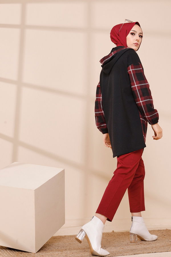 Düz Orta Kadın Bordo TUNIK - 3415 BORDO