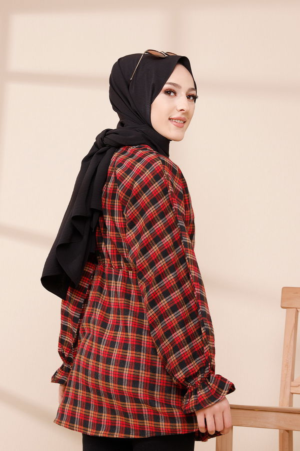 Düz Bisiklet Yaka Kadın Sarı YARASA KOL TUNIK - 3299 Sarı