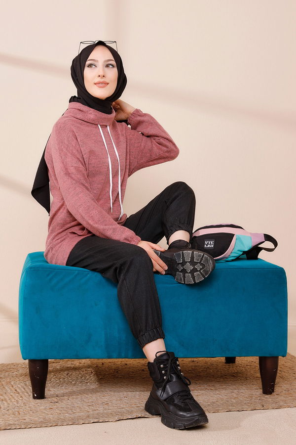 Düz Orta Kadın Lila TUNIK - 3480 LİLA