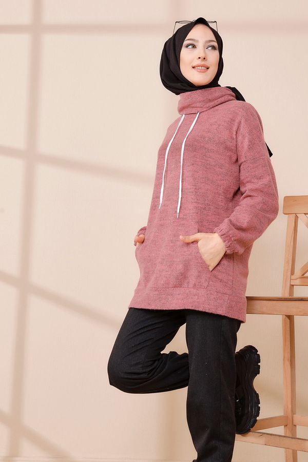 Düz Orta Kadın Lila TUNIK - 3480 LİLA