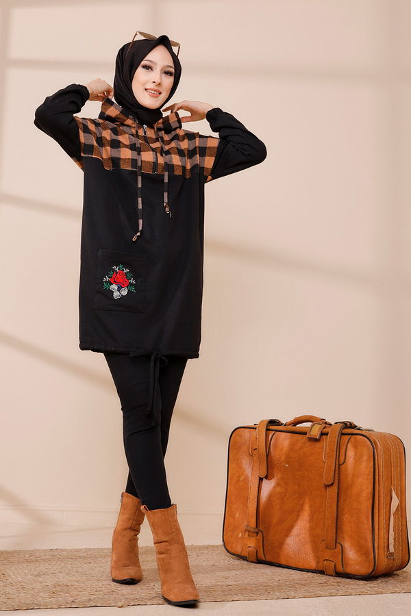 Düz Orta Kadın Taba TUNIK - 3396