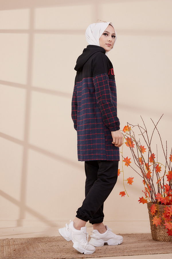 Düz Orta Kadın Lacivert 3402 TUNIK - 3402